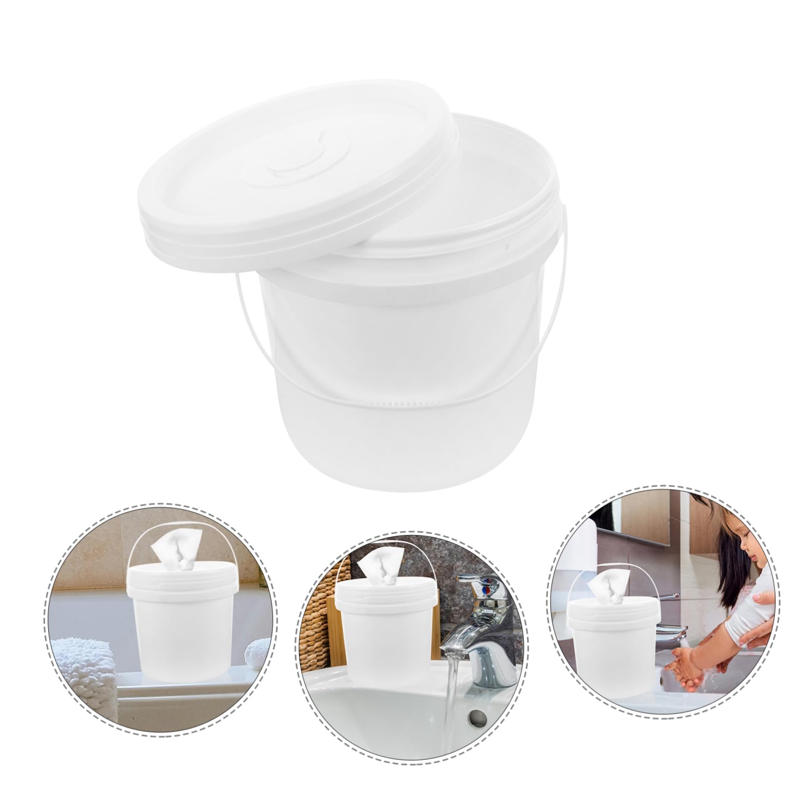 Lot De 2 Seaux Distributeurs Réutilisables Pour Lingettes Pour Bébé Boîte À Mouchoirs En Plastique Portable Pour Voyage