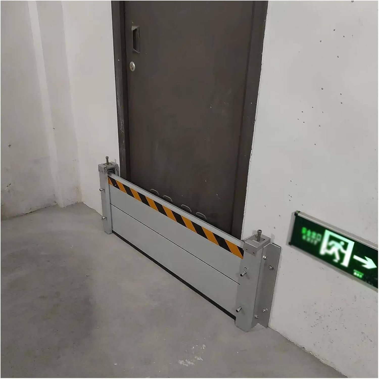 Garage Back Doors Flood Control Barriers, Fire Escape/Basement/Garage Temporary Dam - Detachable Aluminum Baffle, Commercial Reusable Anti-Flood Wall, 40cm High (Color : H 40cm/1.3