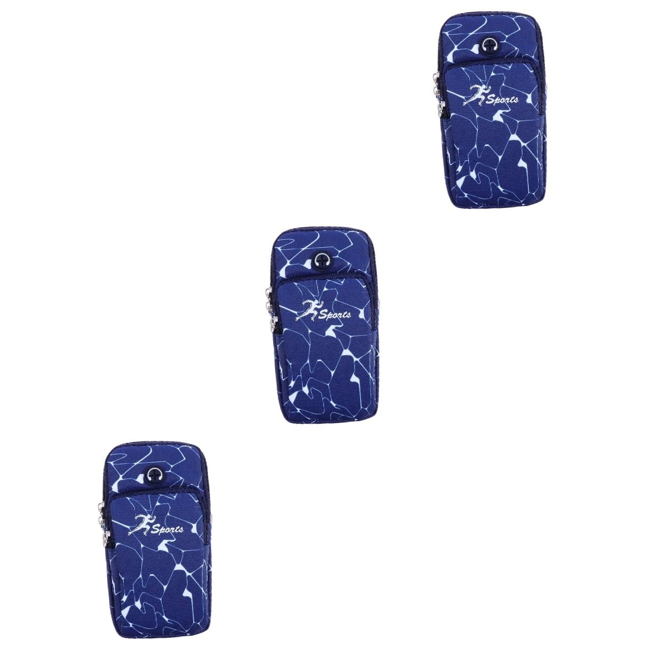 WOONEKY 3 Tasche Ergonomiche Per Telefono Per Borsa Sportiva Supporto Per Telefono Cellulare Fascia Da Braccio Per Corsa Borsa Per Telefono Con Cerniera in Metallo Liscio