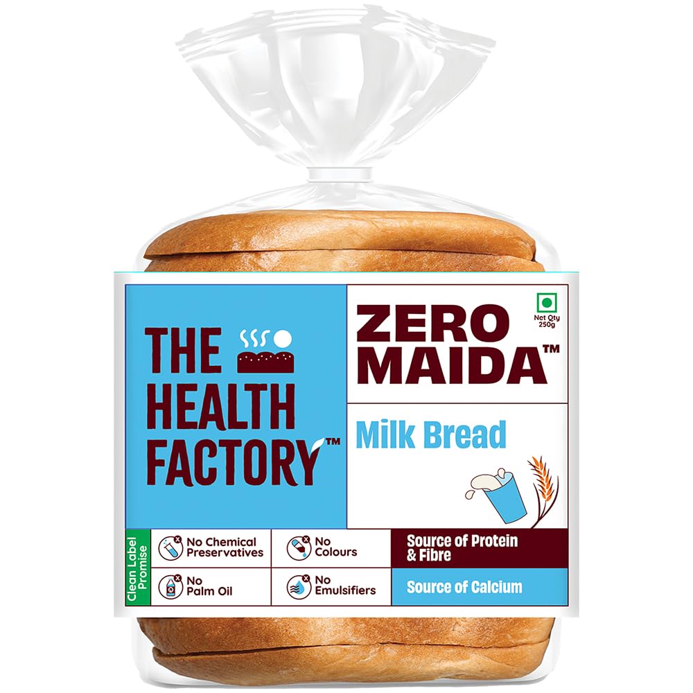 Zero Maida Milk Bread 250g | Clean Label, Not Brown