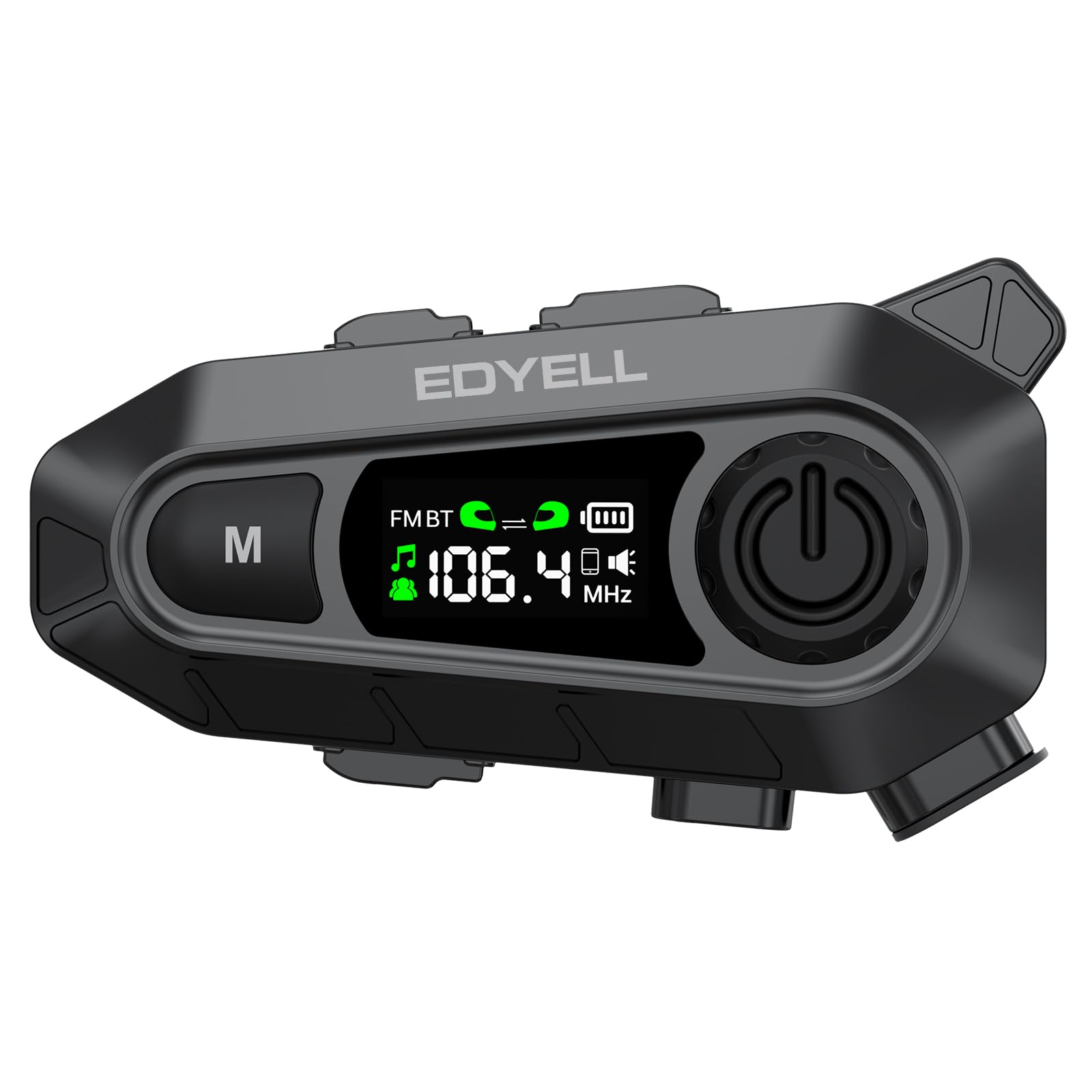EDYELL A1 Motorcycle Bluetooth Headsets,Smart LED Display Motorcycle Helmet Speakers,Group Communication System On Ear Headphones,HD Calling and HiFi Music,Waterproof & Dustproof Helmet Headset