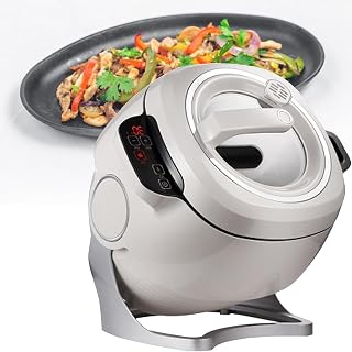 YHDMBBSHNB Máquina Automática para Cocinar Arroz Frito, Máquina for saltear con rotación de 360°, for cocinar en casa, al Aire Libre, for Acampar, Viajar(110v)