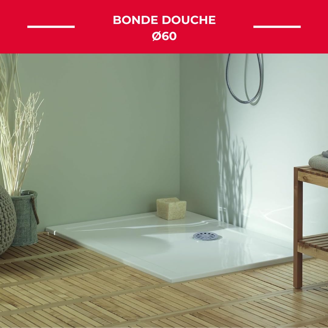 Wirquin sp411 C – Desagüe de ducha con salida vertical roscado diámetro 60