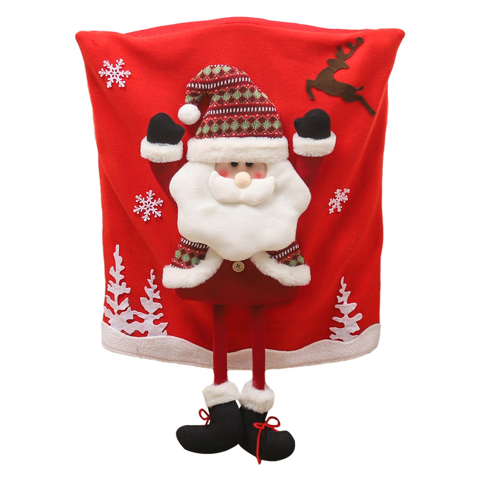 Buxuaaaa A Buxuaaa Christmas Chairs Back Cover Cute Cartoon Sant Chair Covers Forxmasholiday Celebration New Year Party Decoration Sant Chair Cover For Christmas Decoration For Home Nd For Dining Room