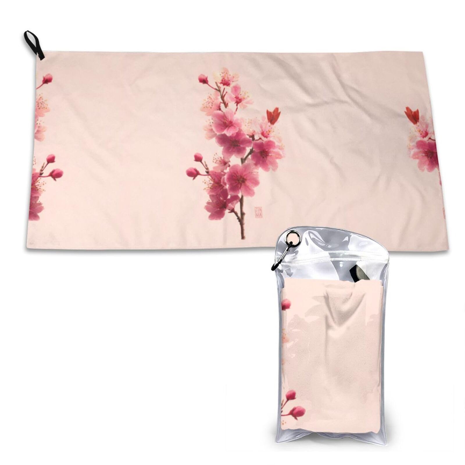 Wxwjshmgc White Cherry Blossoms Print Cooling Towel, Gym Towel,Cooling Towels For Neck, Soft Breathable Travel Cool Towel,Sports Towels For Gym,Camping