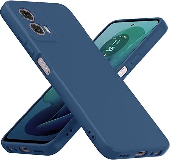 Cresee for Motorola Moto G 5G 2024 Case, TPU Silicone Phone Case with Camera Protection Soft Interior Slim Fit Flexible Back Cover for Moto G 5G 2024 - Blue