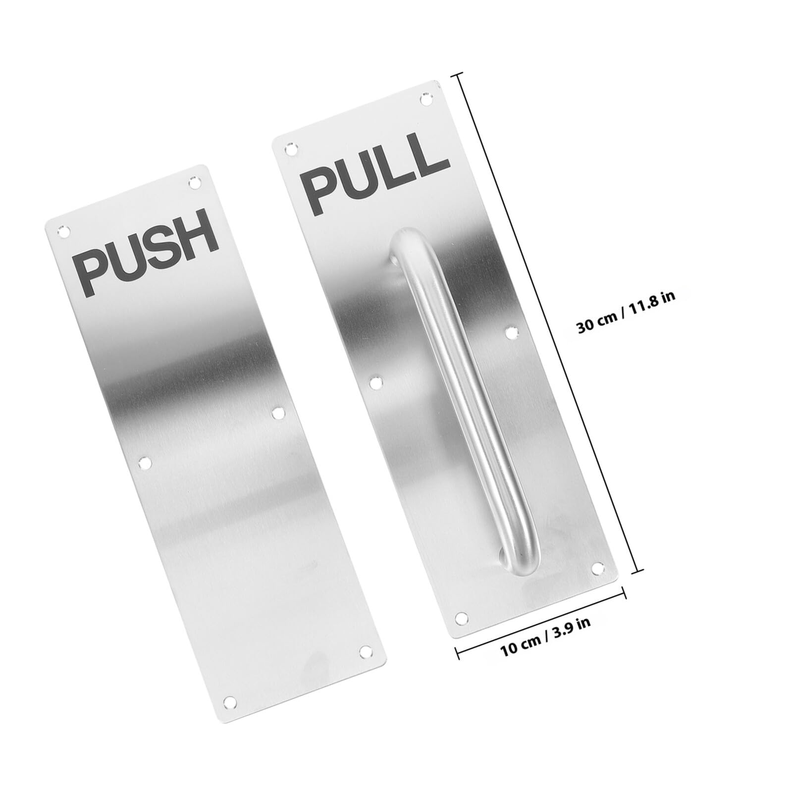 Maniglia Porta Spingere Tirare in Acciaio Inox Resistente alla Corrosione Piastra Ampia per Porte Commerciali e Interne Stabile e Durevole per Uffici e Negozi