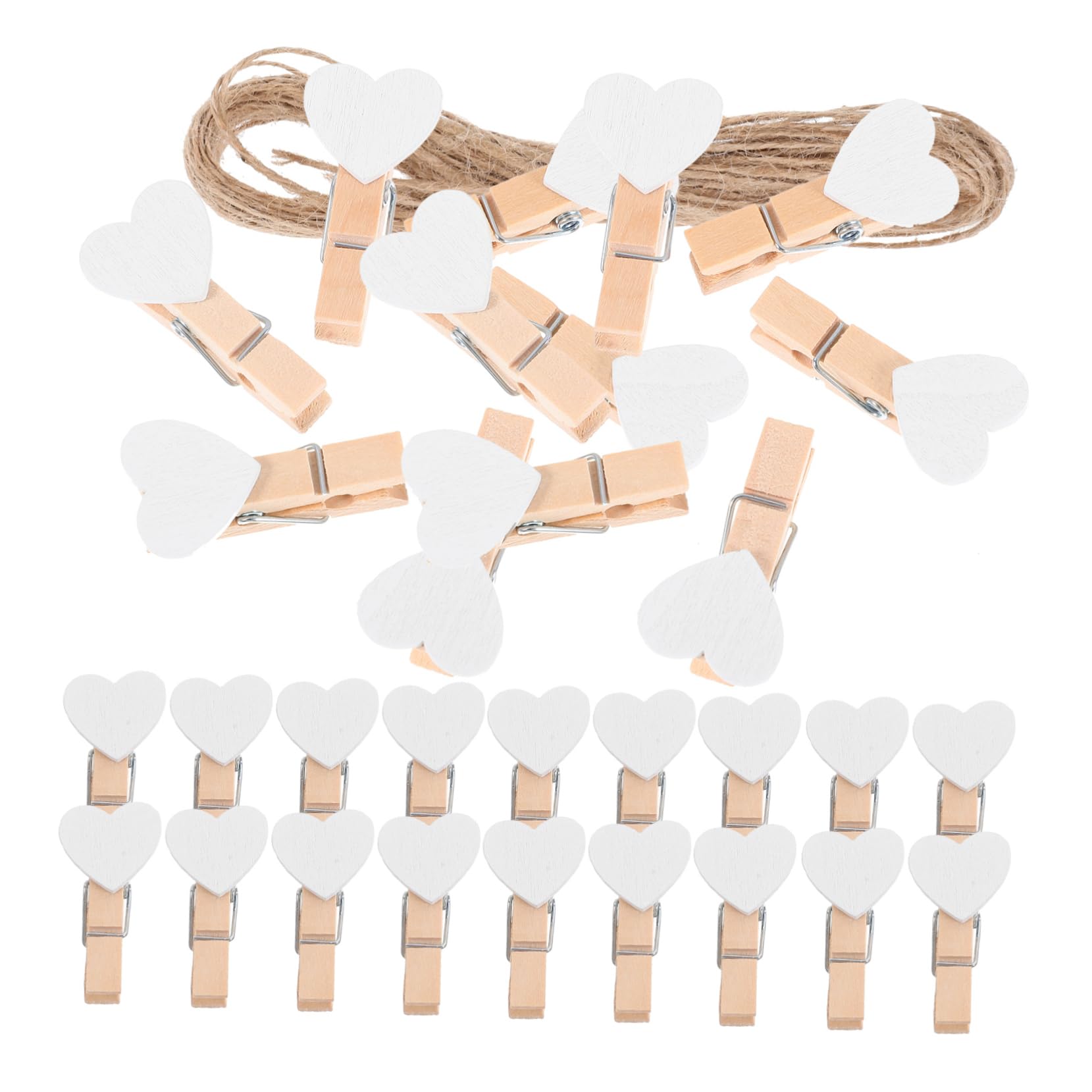 ABOOFAN 4 Juegos Alfiler para Colgar Papel Fotográfico Pinzas De Madera Mini Pin De Ropa Pinzas De Ropa para Manualidades Clips De Madera para Fotos Clip De Pinza De Ropa Cuerda De