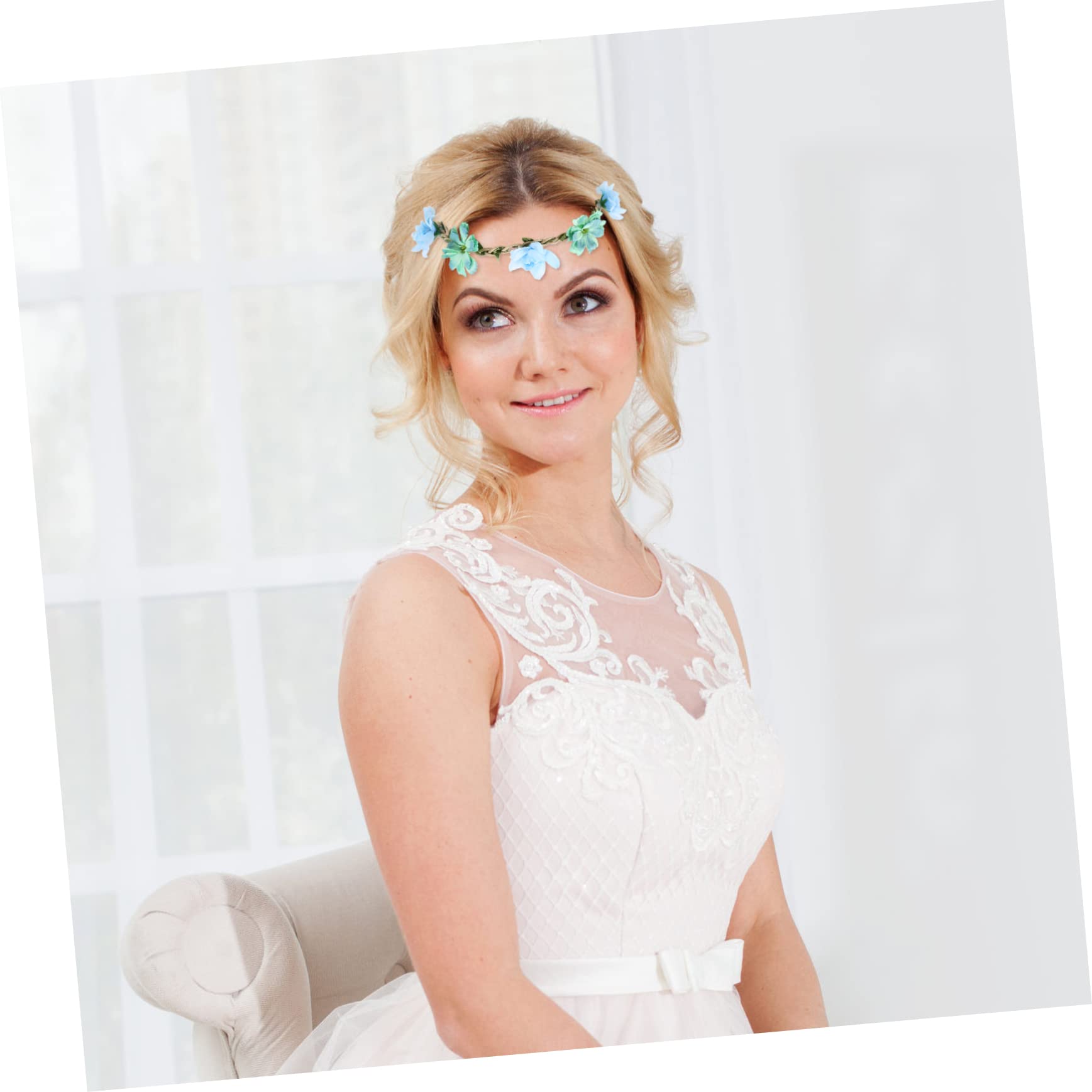 18stücke Teiliges Braut Blumenkranz Haarschmuck Für Hochzeiten Fotografie Und Festivals Elastisches Leichtes Design Mit Lebensechten Farben Und Hautfreundlichen Materialien