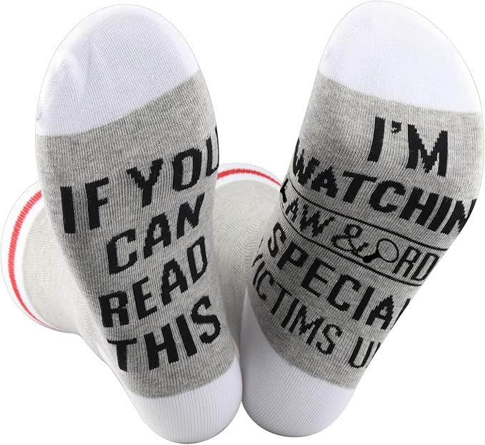 GJTIM 2 Pairs 90S TV Show Inspired Gift Show Fan Gift Law Detective Team TV Show Socks for Crime Show Lovers