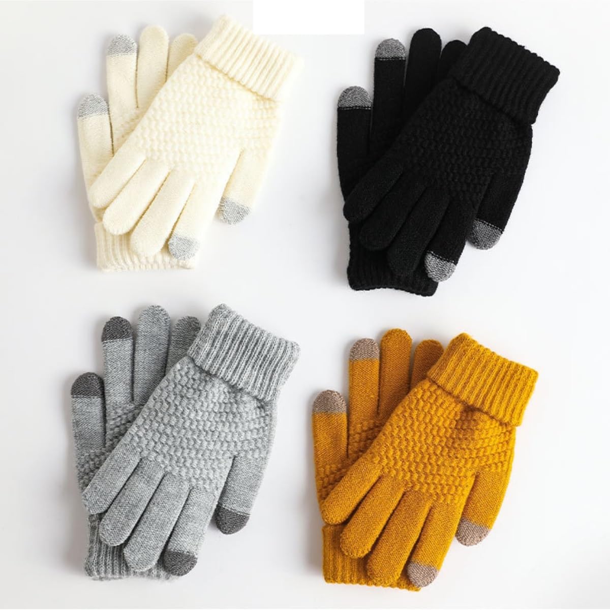 Guantes Térmicos Exterior Guantes De Invierno Con Pantalla Táctil Suave Y Puños Elásticos Cálidos Terciopelo Pespunte Invierno