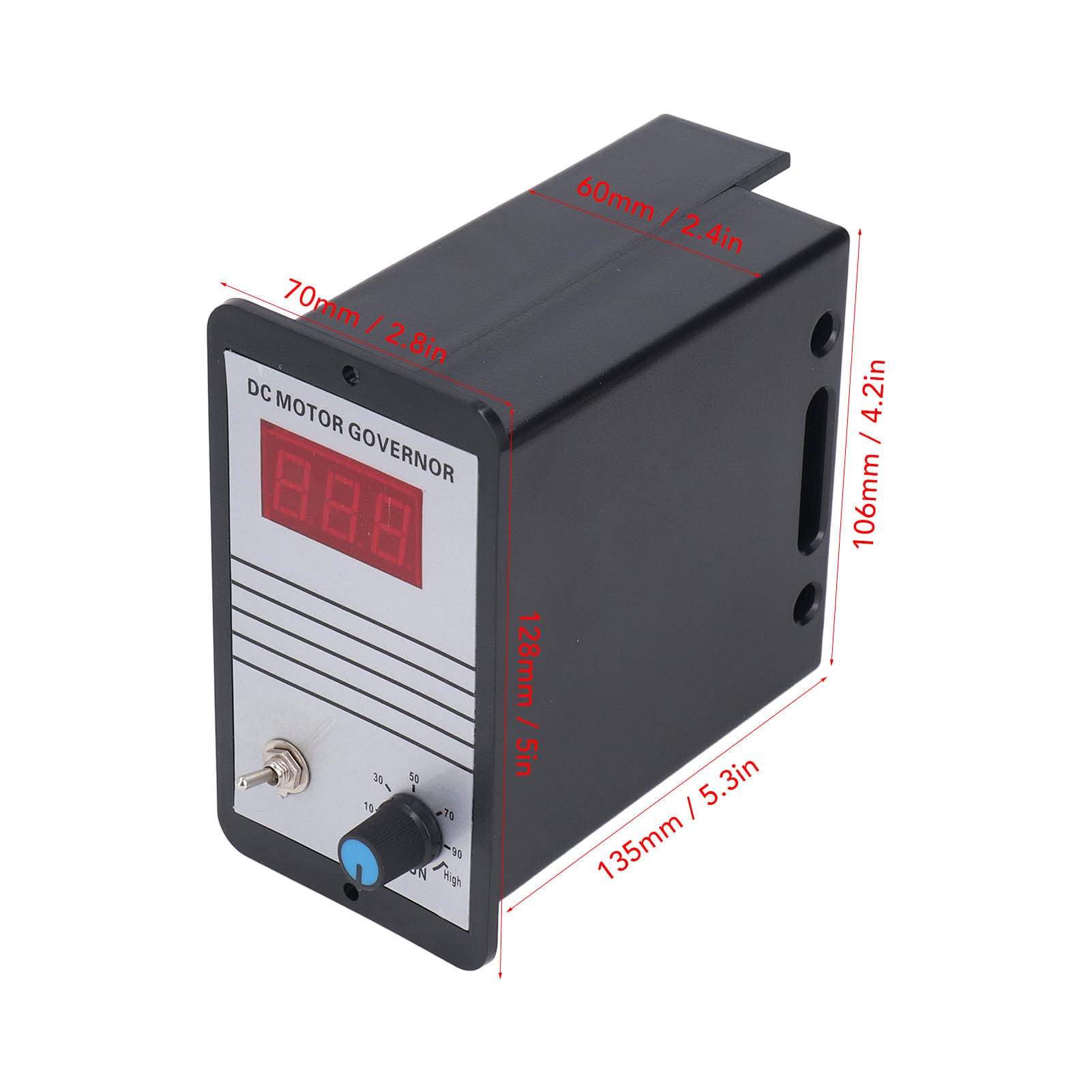Regolatore di velocità del motore CC 10-36 V, Controller PWM digitale con spazzole 4000 W 0,01 mA con pulsante di arresto di emergenza