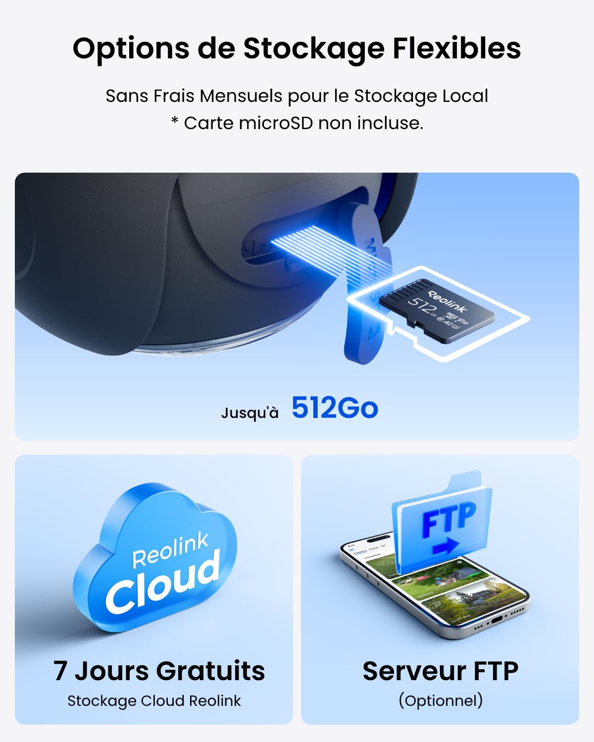 Reolink 4G LTE Caméra de Surveillance Extérieure sans Fil 4MP, Suivi Automatique 360°, Vision Nocturne Couleur, Détection IA, Carte SIM 4G Incluse et Non Amovible, Go PT S Lite+Panneau Solaire