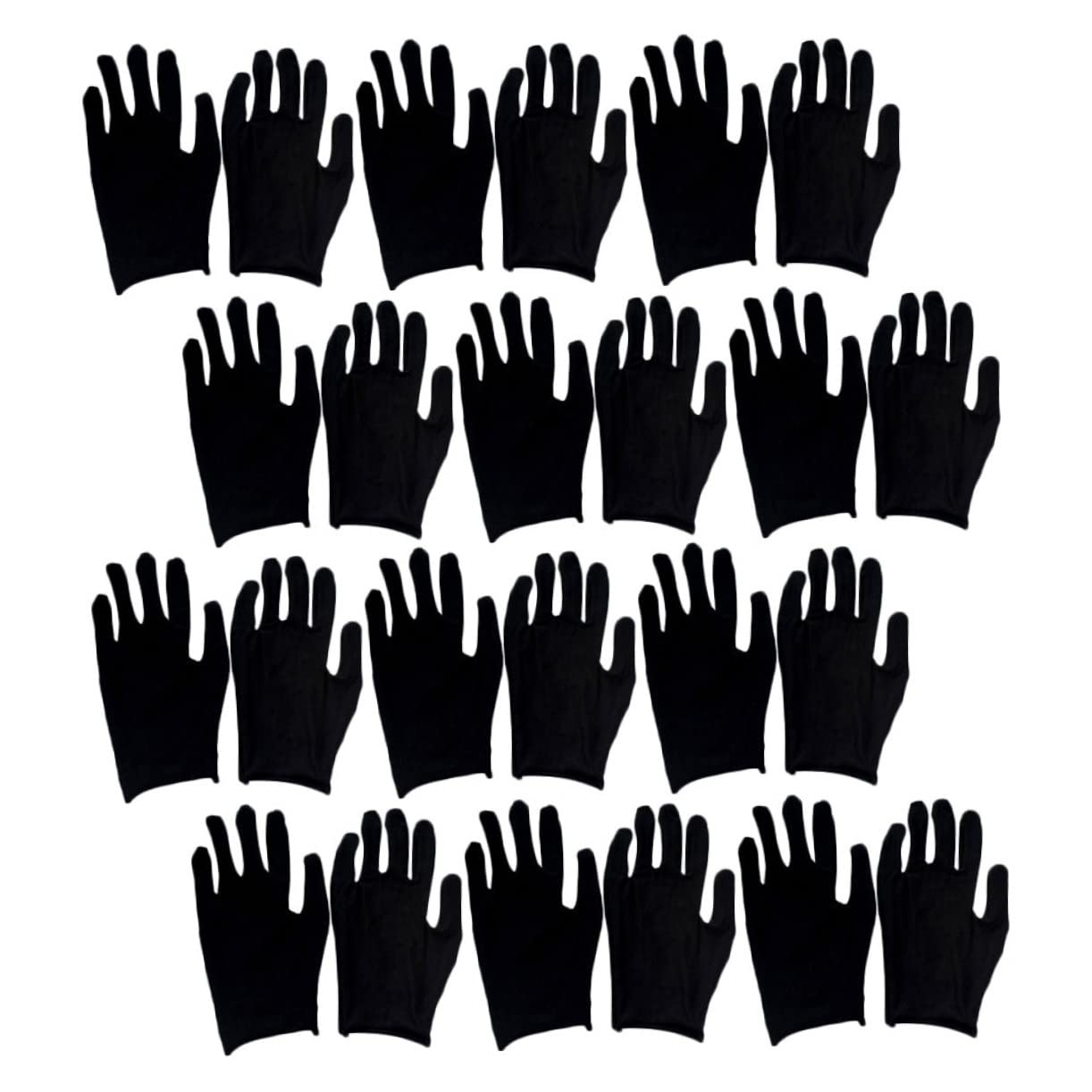 SOIMISS Guantes de Algodón Negro Reforzados, 12 Pares, para Trabajo