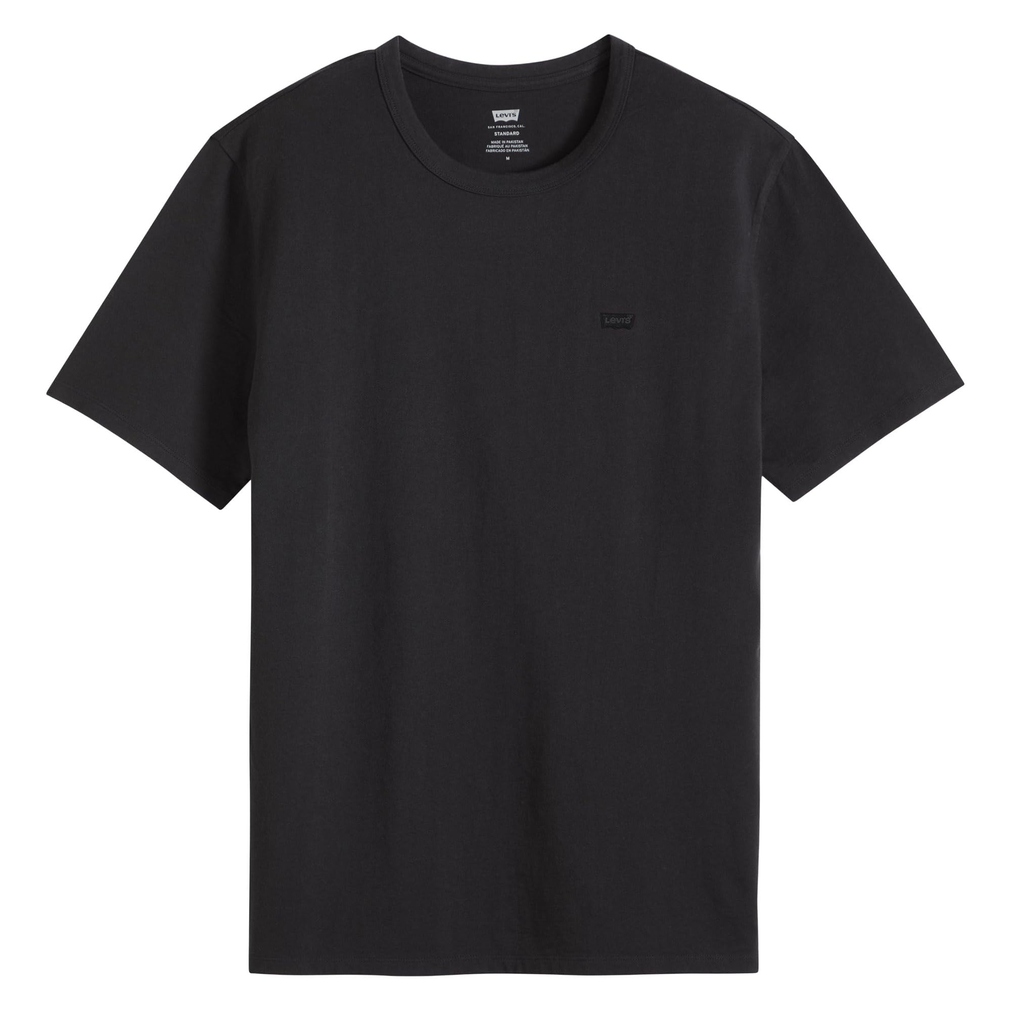 Levi's Men's T-Shirt Original in Cotton with Crew Neck, Black (Mineral Black), XXL