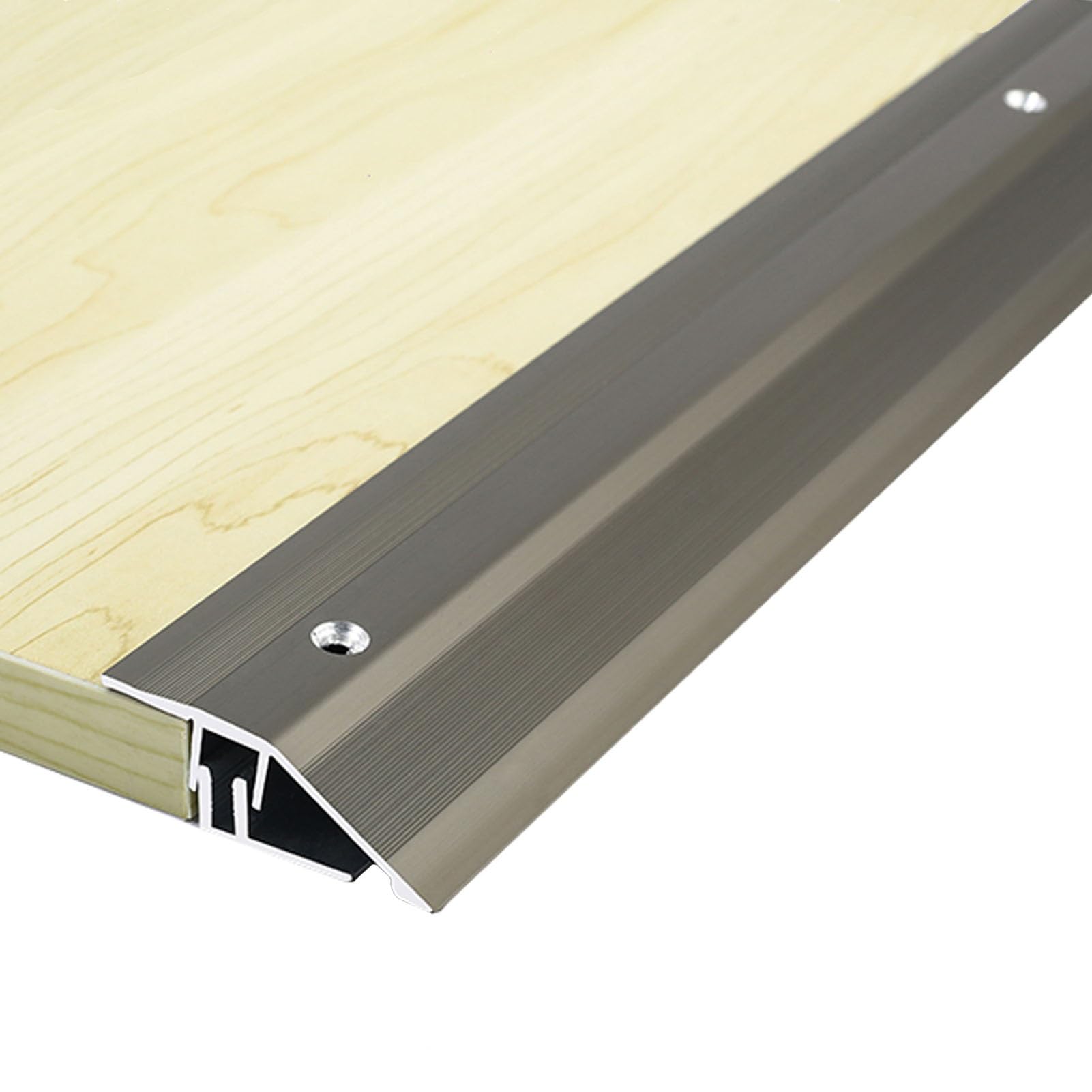 Aluminiowa listwa progowa | Antypoślizgowa listwa ochronna na krawędź przejściową do laminatów, dywanów i płytek | 90 cm(Champagne)