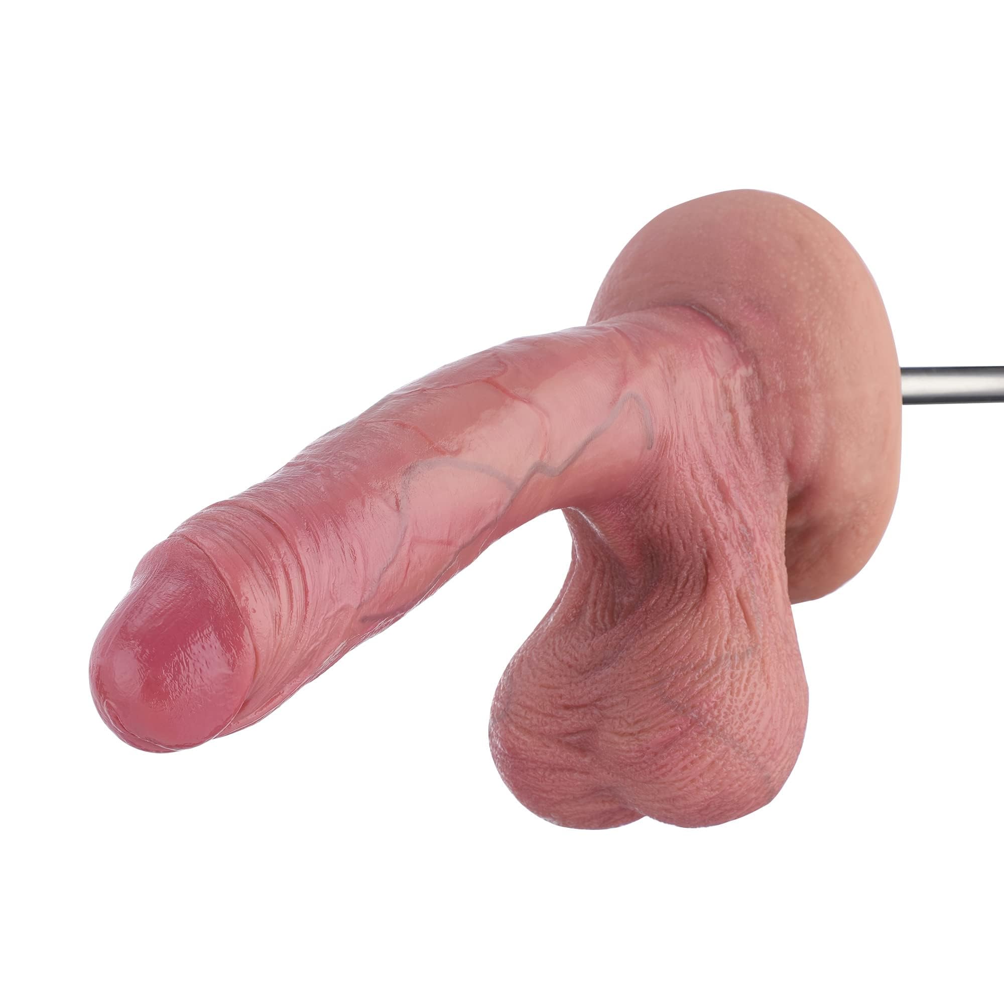 Hismith dildo grande 25,9 cm dildo realistico con Testicoli, dildo silicone per Macchina del Sesso,dildo per donna con Lunghezza Inseribile di 18,9 cm e Sistema KlicLok