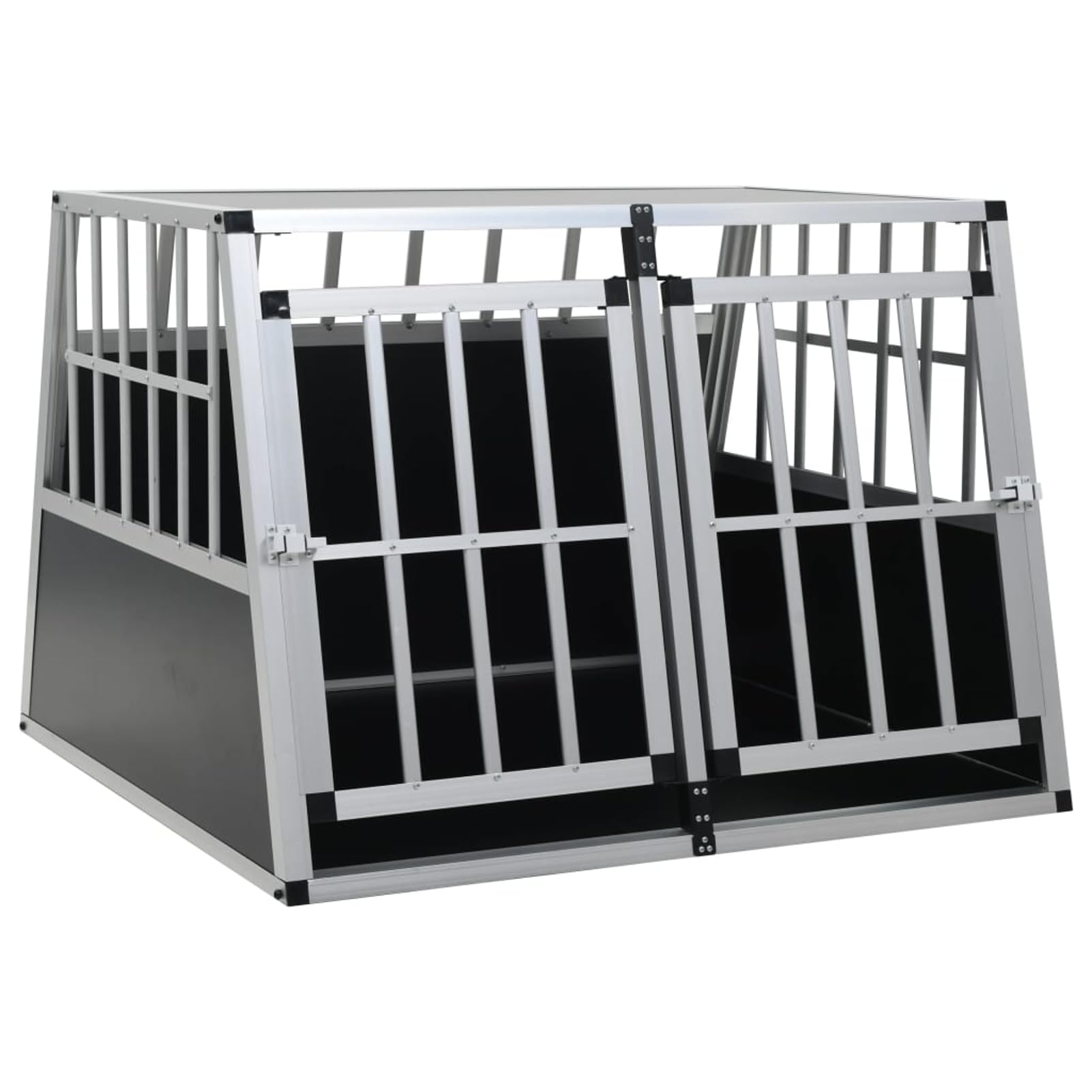 Hundetransportbox mit Doppeltür 94 x 88 x 69 cm Hundebox 170665
