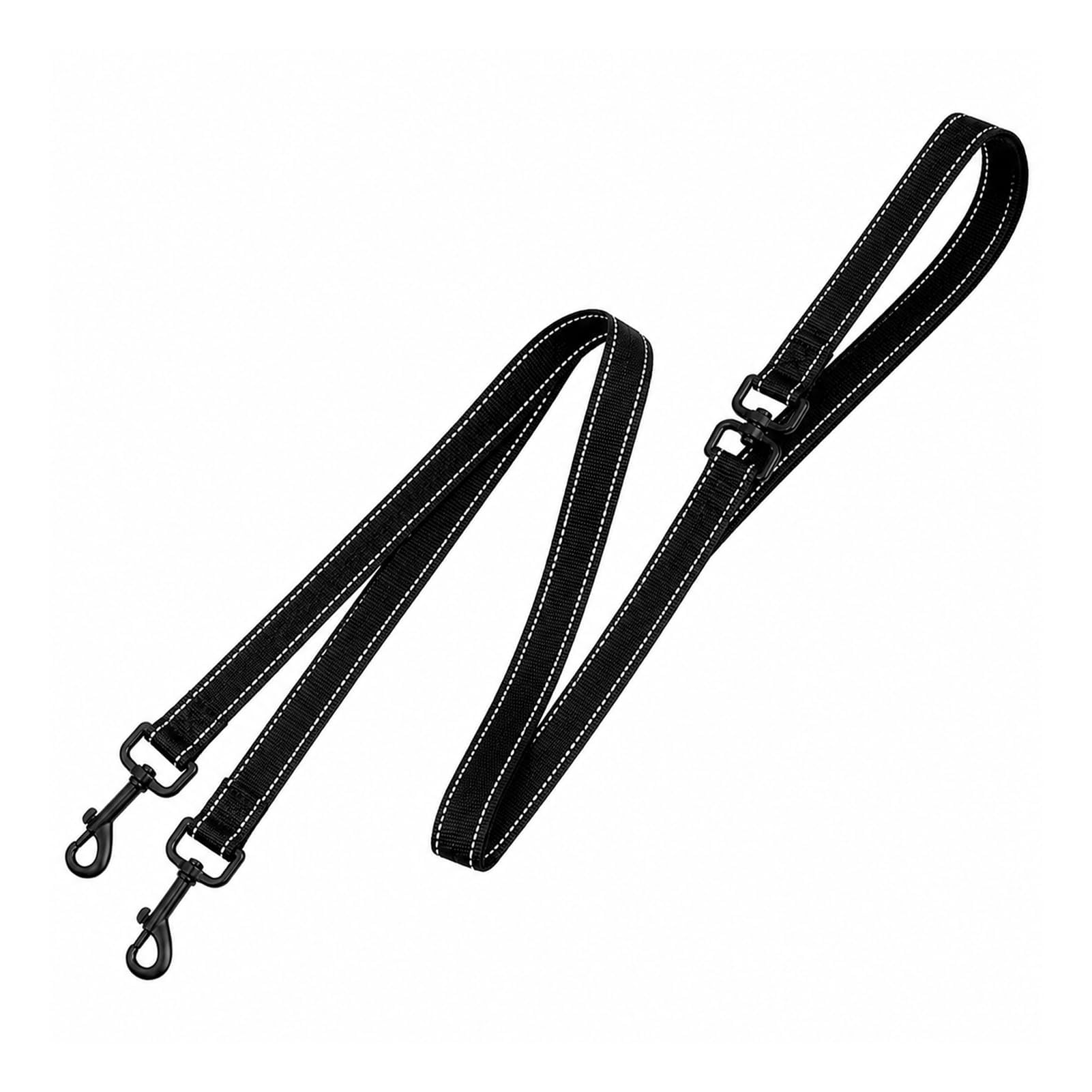 Double Ended Dog Lead, Two Point Control Dog Leash Reflective for Medium Large Dogs, Anti-Pull Non-Tangle Dual Clip Walking and Training Leash with Adjustable Leash for Evening Safety and Control