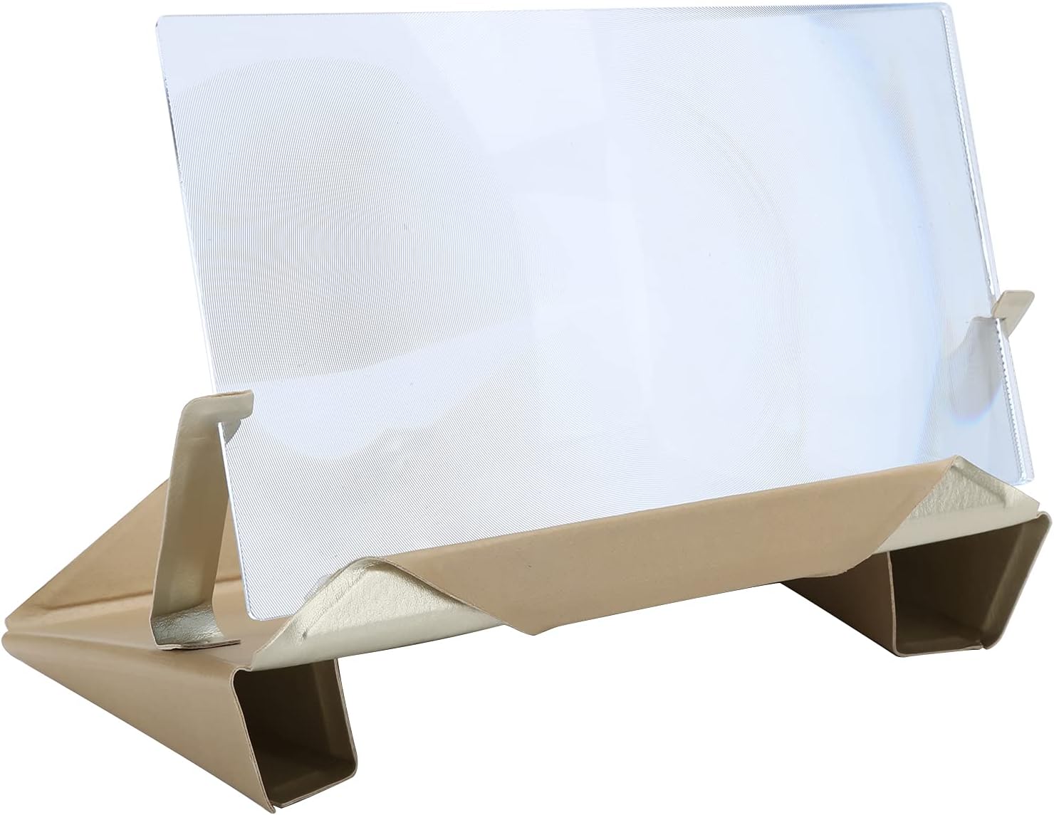 D1 12 Inch Phone Screen Amplifier, High Definition Mobile Screen Magnifier with 9D Lens, Eye Protection Stand for Smartphones, Acrylic HD Projection Viewer with PU Leather Base (Gold)