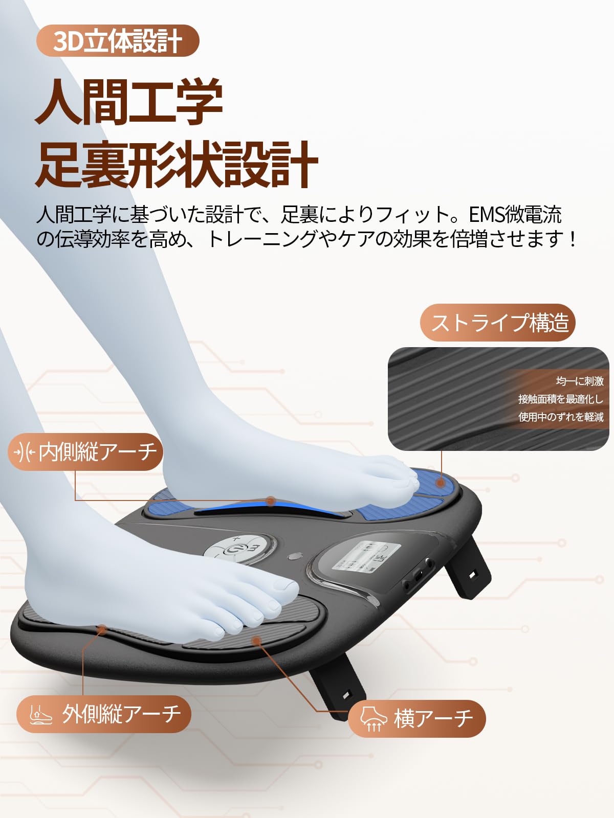 Amazon.co.jp: MONONS EMSフットケア 【筋トレ・むくみ解消】10モード