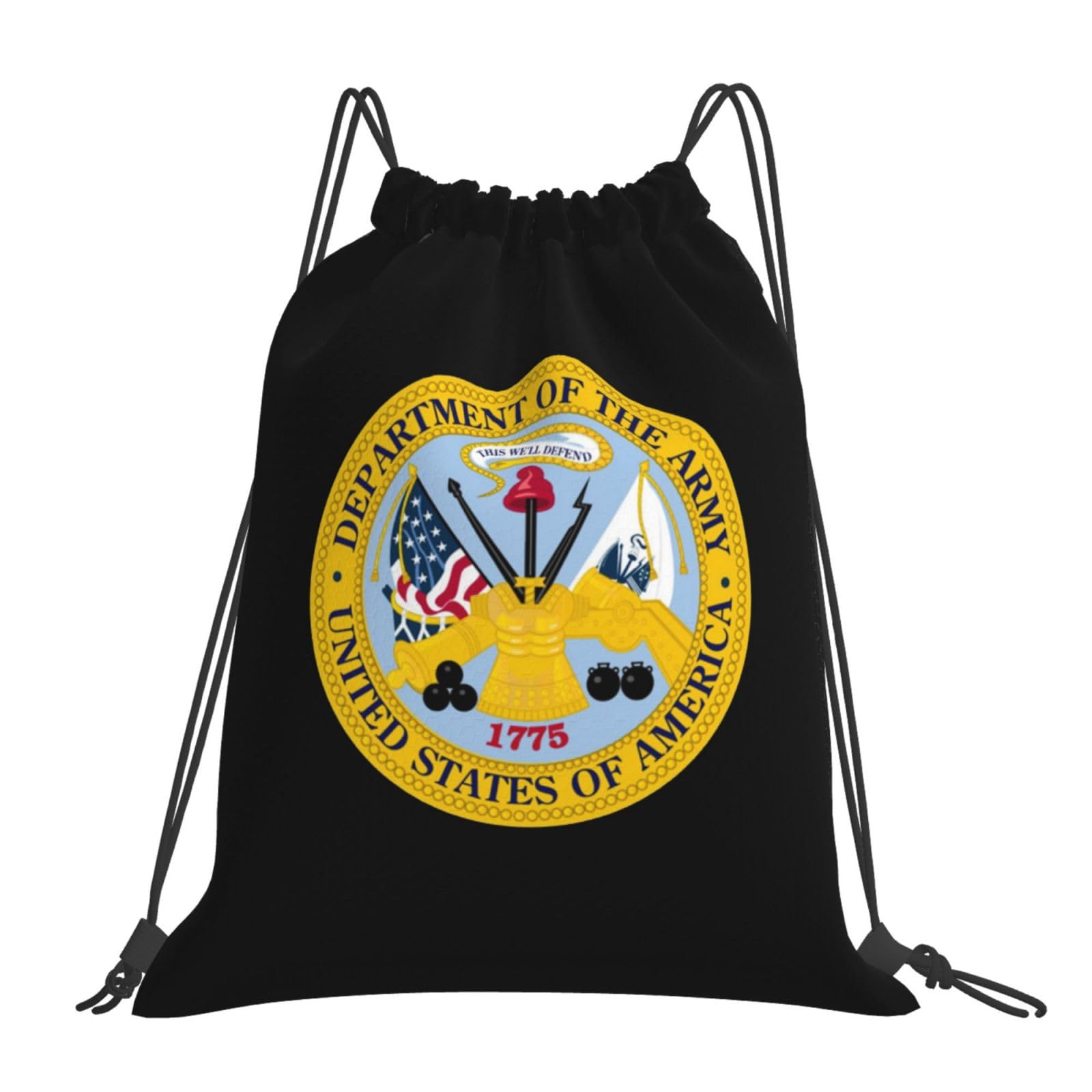 Qauirfe U.S. Army Veteran Outdoor Drawstring Bags Gym Bag Fashion Simple, Suitable For Men And Women, Young And Old