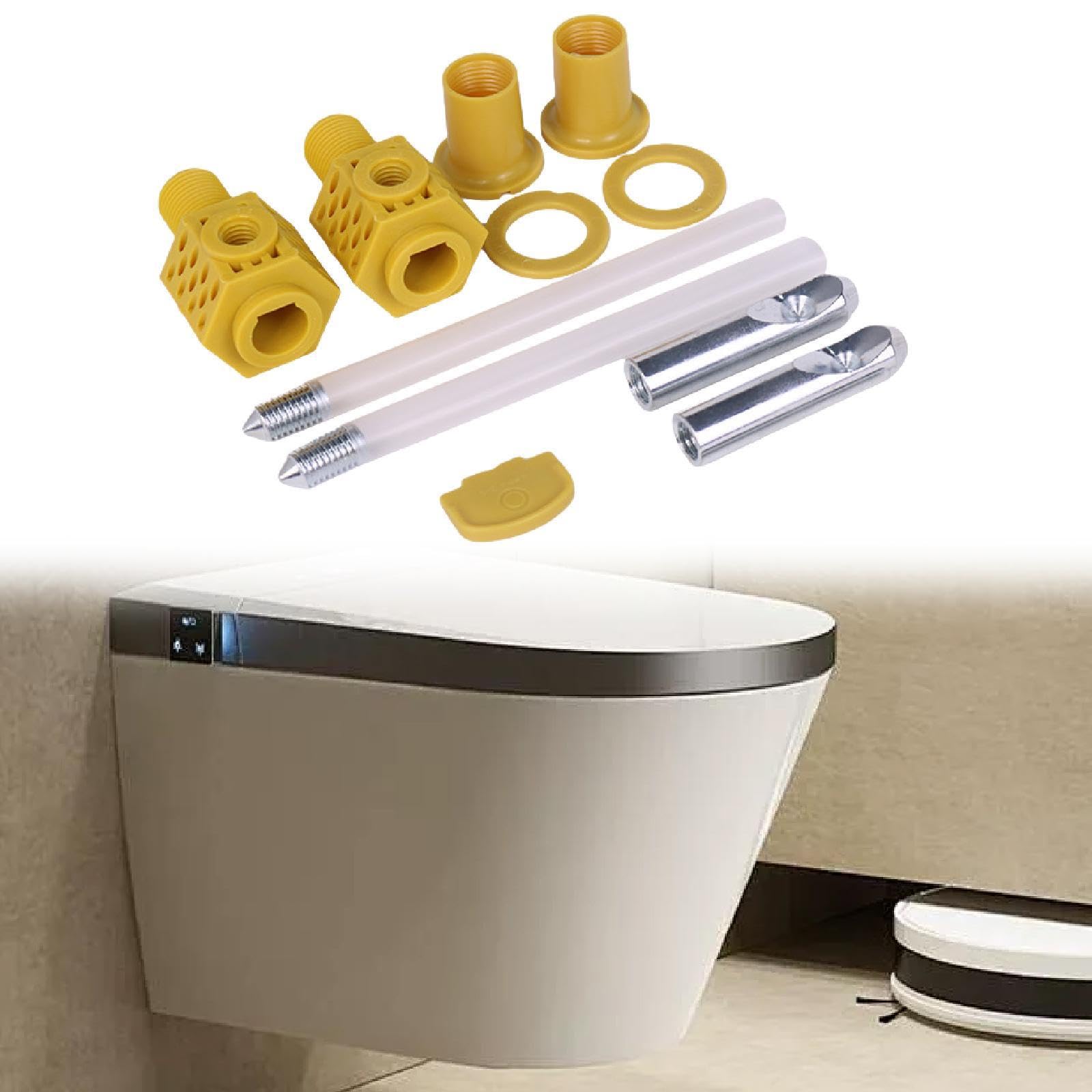 Kit de fijación universal para asiento de inodoro para colgar en la pared, tornillos de nailon y hierro para una fácil instalación en el baño, reemplazo perfecto para accesorios de tapa de inodoro
