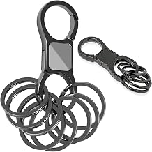 Luxiremi Keychain Quick Release Key Ring Key Fob Clip,Detachable Key Ring Quick Release Keychain,with 8 Detachable Keyrings for Men Women Zinc Alloy Keyrings for Car Keychain Organizer