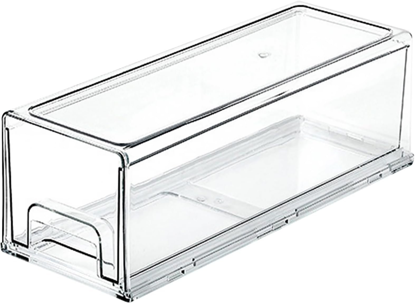 Makeup Drawer Organizer, Clear Plastic Desktop Organizer Drawer Storage Container Storage Bins for Office Vanity Countertop Cabinet Kitchen Jewelries Pen Dresser Gadgets Stackable