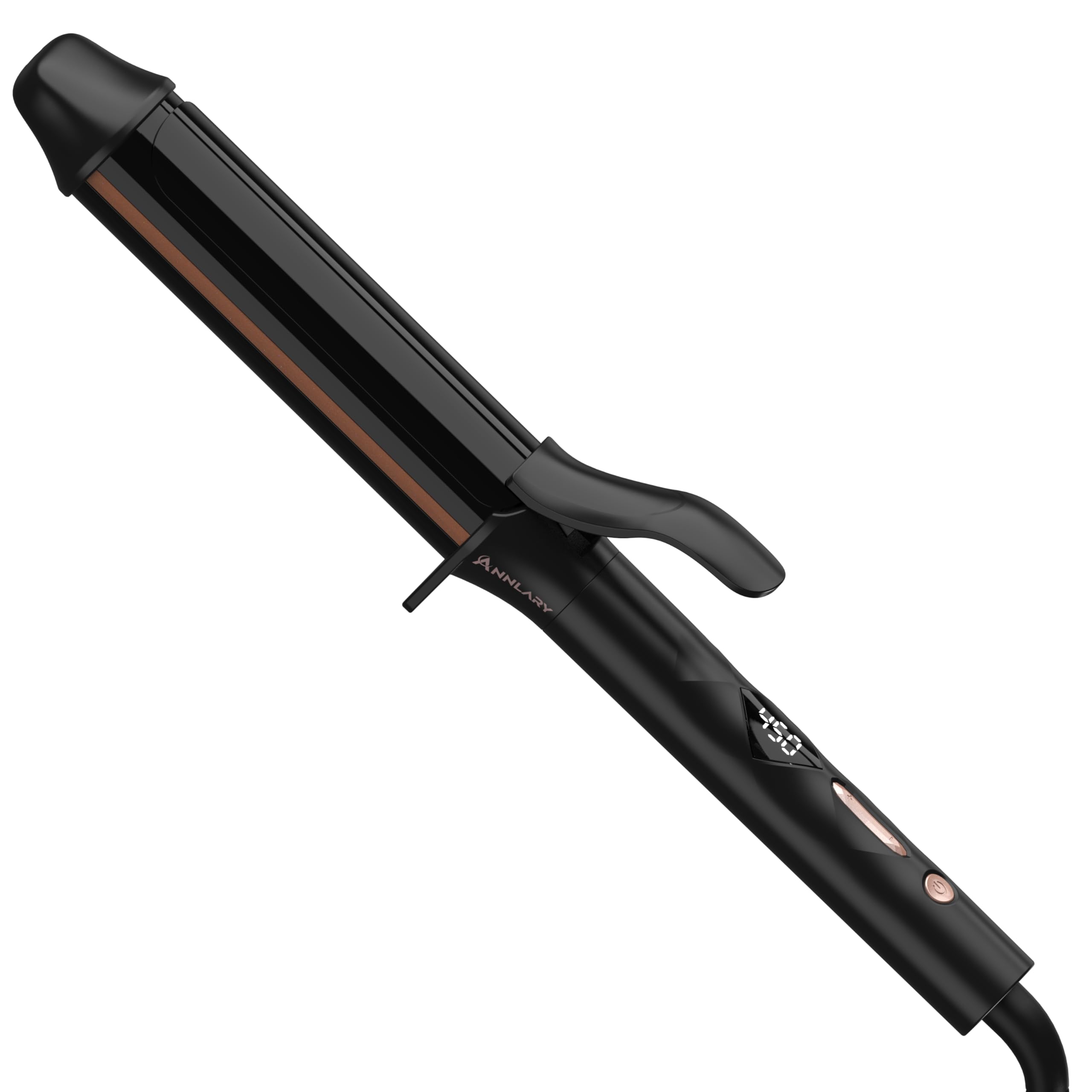 Photo 1 of ANNLARY 1.5 Inches Curling Iron, 1 1/2 Titanium Ceramic Hair Curler, Fast Heating Curling Wand with 8 Heat Settings with LED Display for All Hair Types Dual Voltage 110-240V for Travel