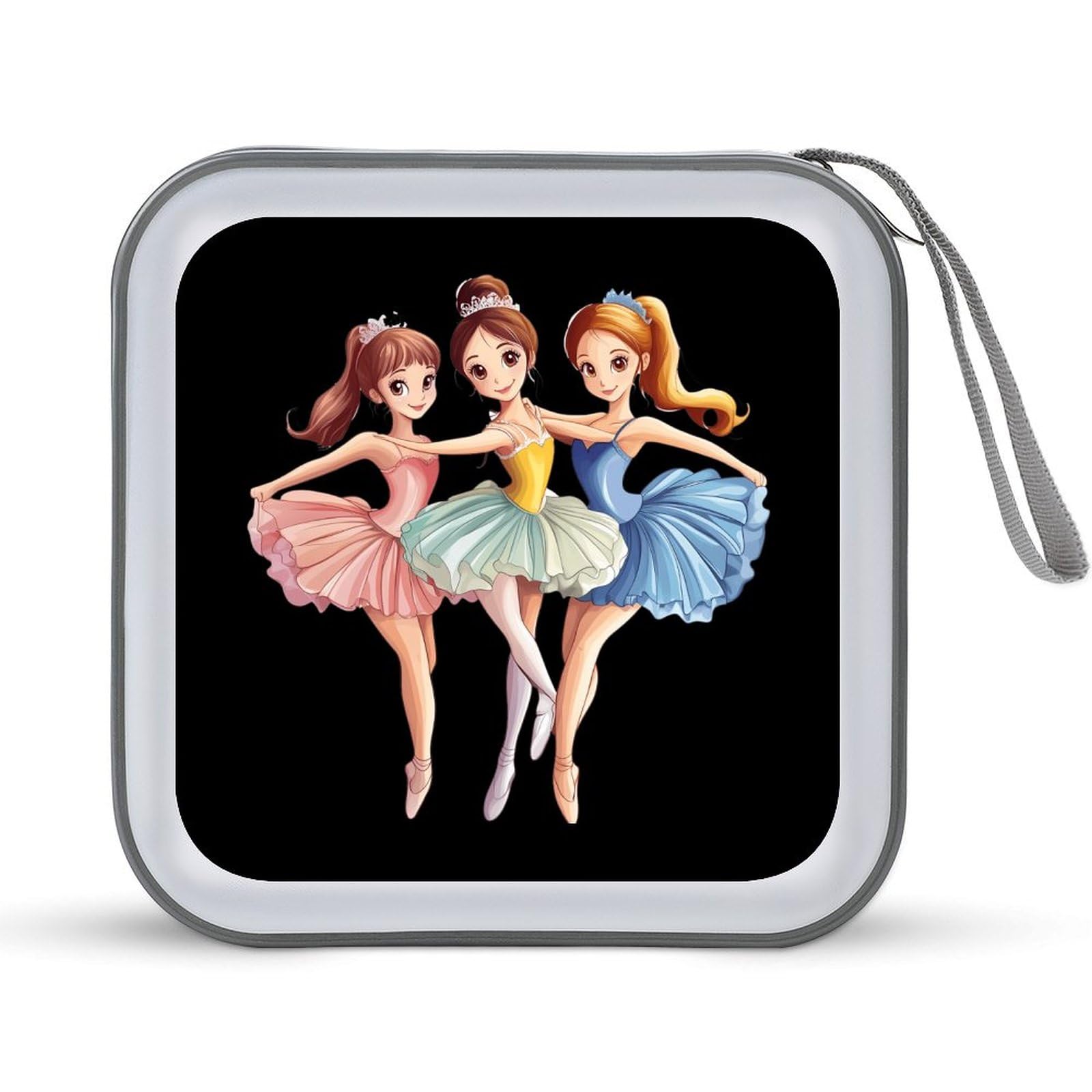 Cute Ballet & Ballerina CD Case Portable DVD Holder Storage Organizer for Home Travel