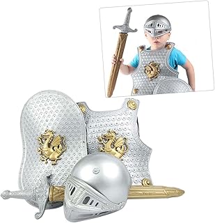 LIFKOME Conjunto De Roupas De Menino Ternos Para Meninos Brinquedos Para Traje De Cavaleiro Medieval Fingir Jogar Armadura Armadura Infantil Armadura Infantil Cavaleiro De Luxo