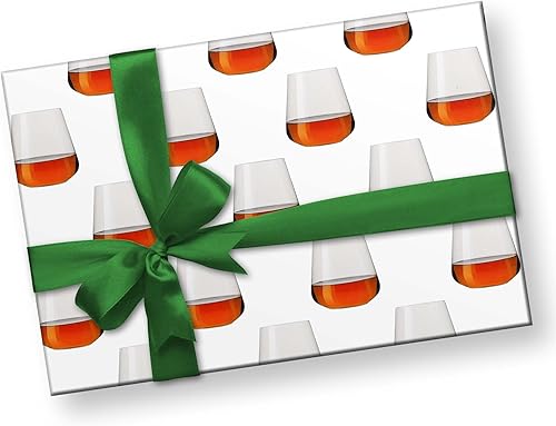 Miniatura 3 de Bonito papel de regalo para amantes del whisky papel de regalo grueso para Navidad bourbon vacaciones decoración de fiesta rollo de 12 pies x 30