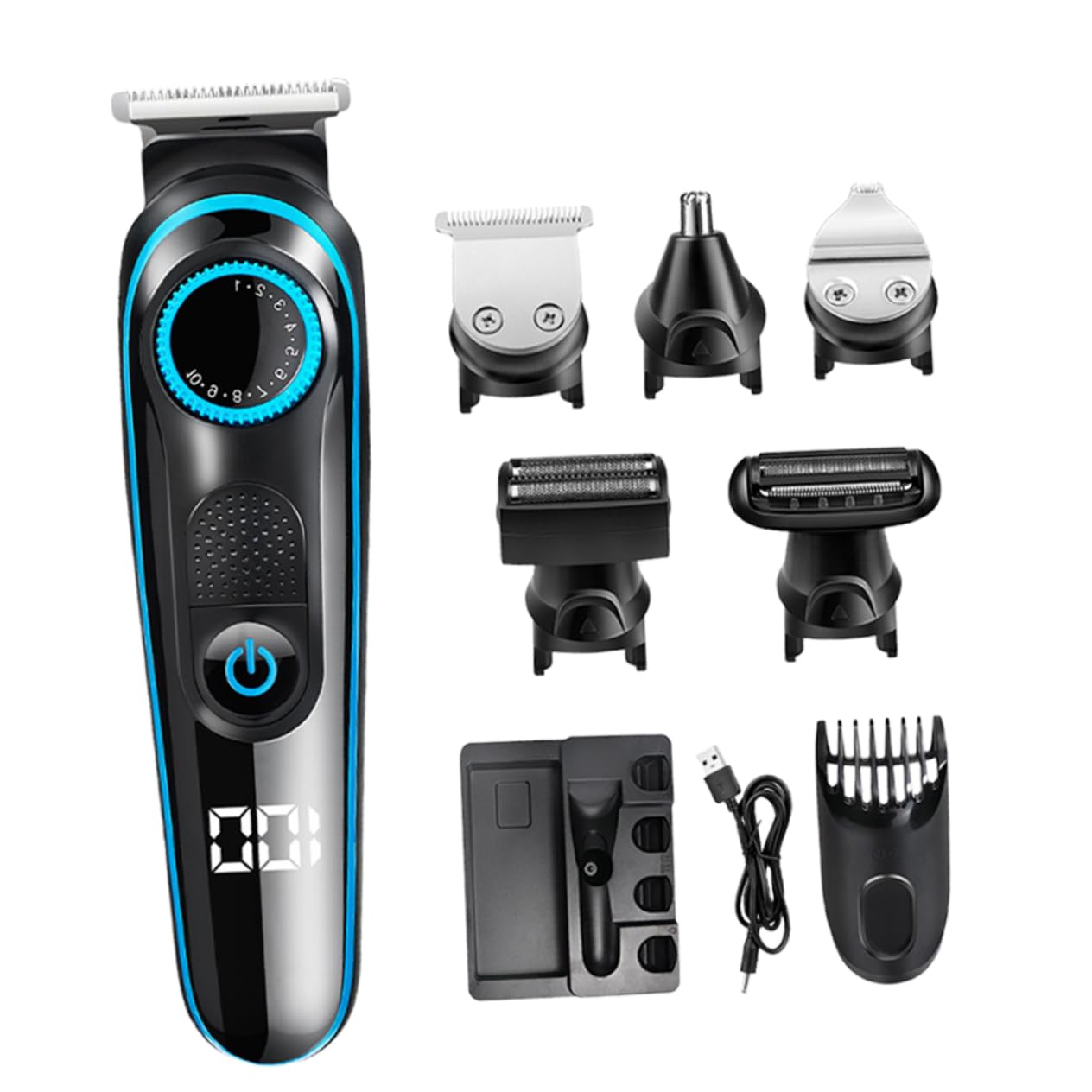 OSOLADY 1Set Clippers with LCD Display Hair Cutter for Professional Barbers and Home Grooming Ergonomic Design Rechargeable and Portable