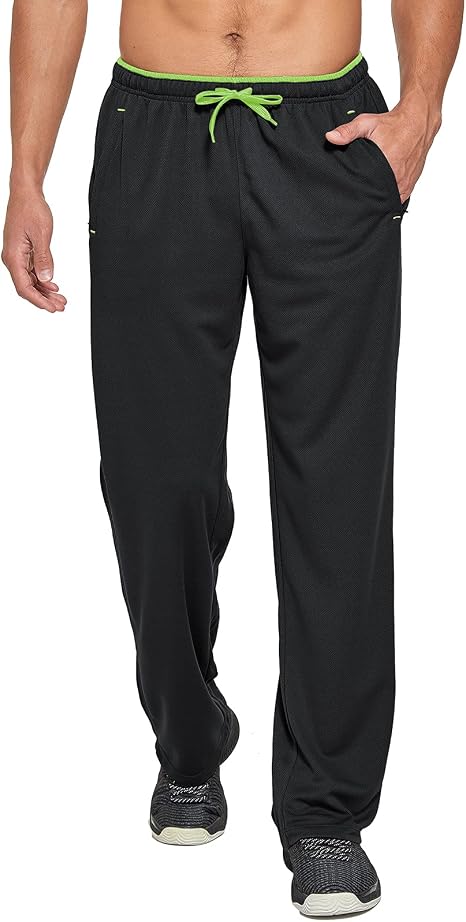 Open Bottom Mesh Athletic Pants 