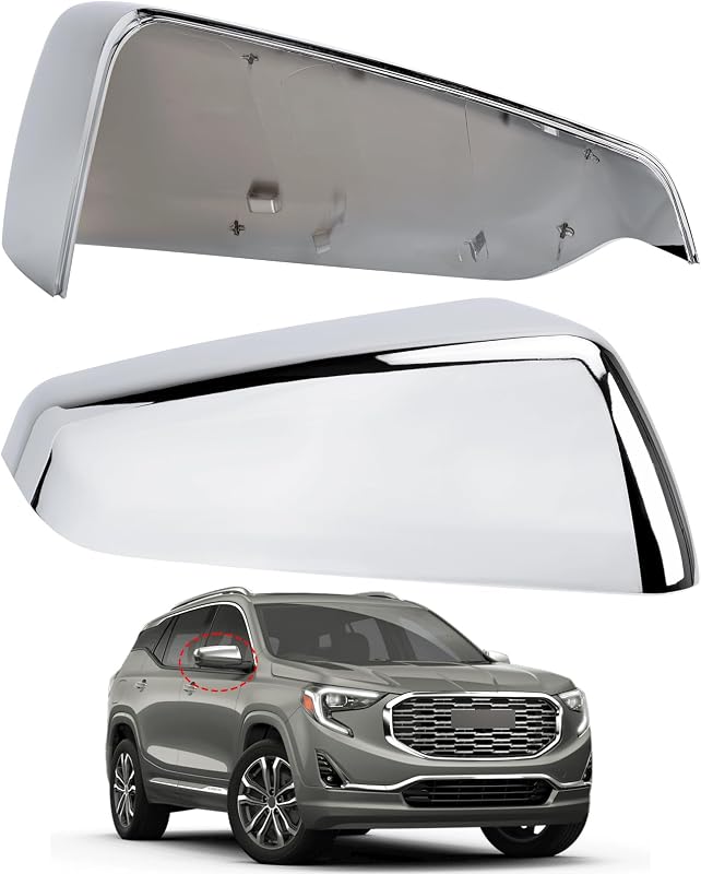 Capa do Espelho Retrovisor Direito LOIYLLEN Cromada para Chevrolet Equinox e GMC Terrain 2018–2023 – 1 unidade