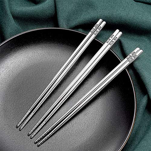 Pauzinhos de aço inoxidável Estrutura oca Isolamento térmico Anti-escaldadura e antiderrapante Pauzi