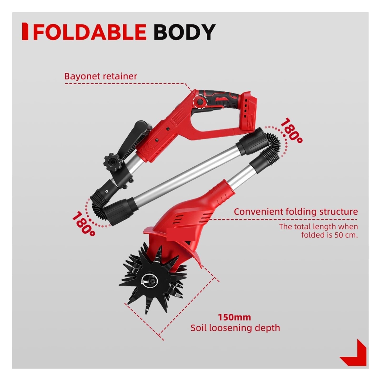 Coltivatore Elettrico Senza Spazzole A Motozappa 15CM Tosaerba Cordless Scarificatore Attrezzo Da Giardino For Perno Batteria Potente Ed Efficiente