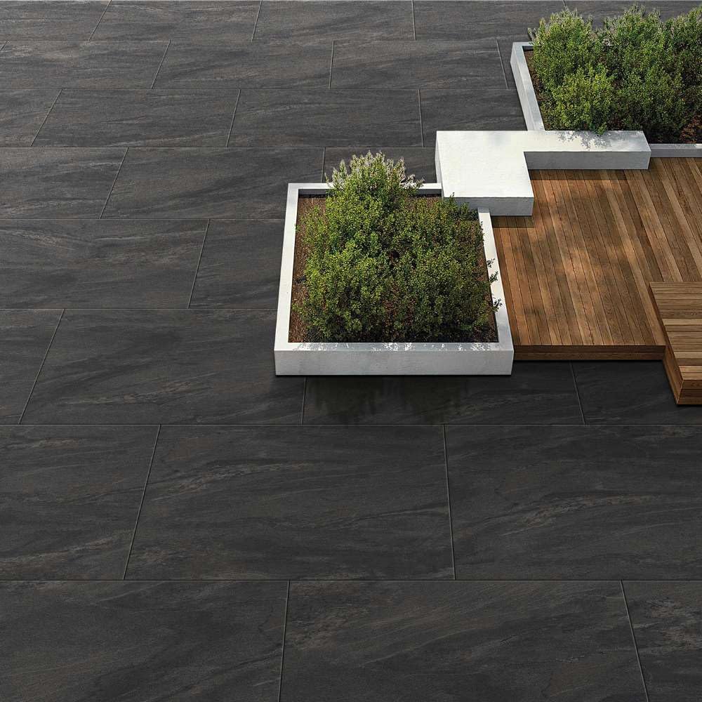 Stonewise Anthracite County Outdoor Porcelain Paving Sample 150X150x20mm – Sample For Paving Area & Outdoor Landscaping