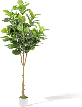 AXHJ 6FT Artificial Fiddle Leaf Fig Tree, Large Faux Ficus Tree