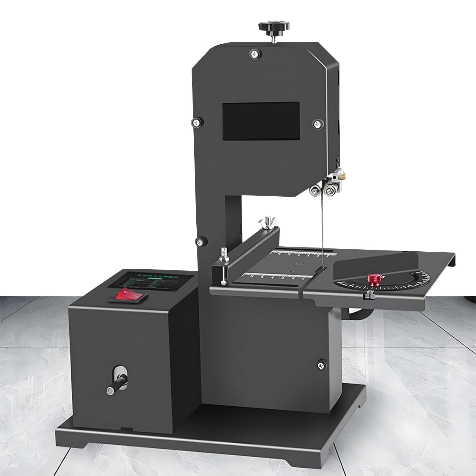 Eiwitany Professional Benchtop Bandsaw, 70mm Resaw Depth, 90mm Throat Capacity, for Hardwood & Softwood, Equipped