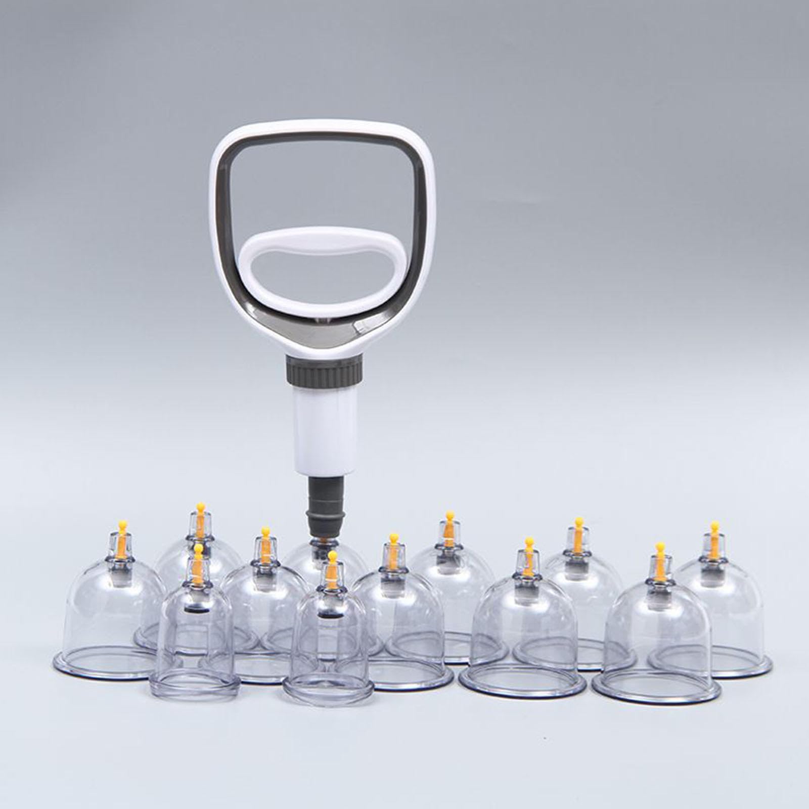 Set per Coppettazione, Kit di Coppettazione per Terapia Tradizionale Cinese da 12 Pezzi, Coppettazione con Pompa a Custodia e Ventose per Uso Domestico o in Salone