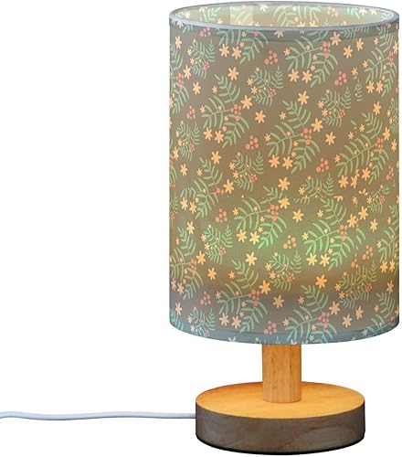 Miniatura 2 de Bedside Lamp Led Desk Lamp Classic Blue Flower Modern Green Night Light for Nursery Room lampara de mesa para