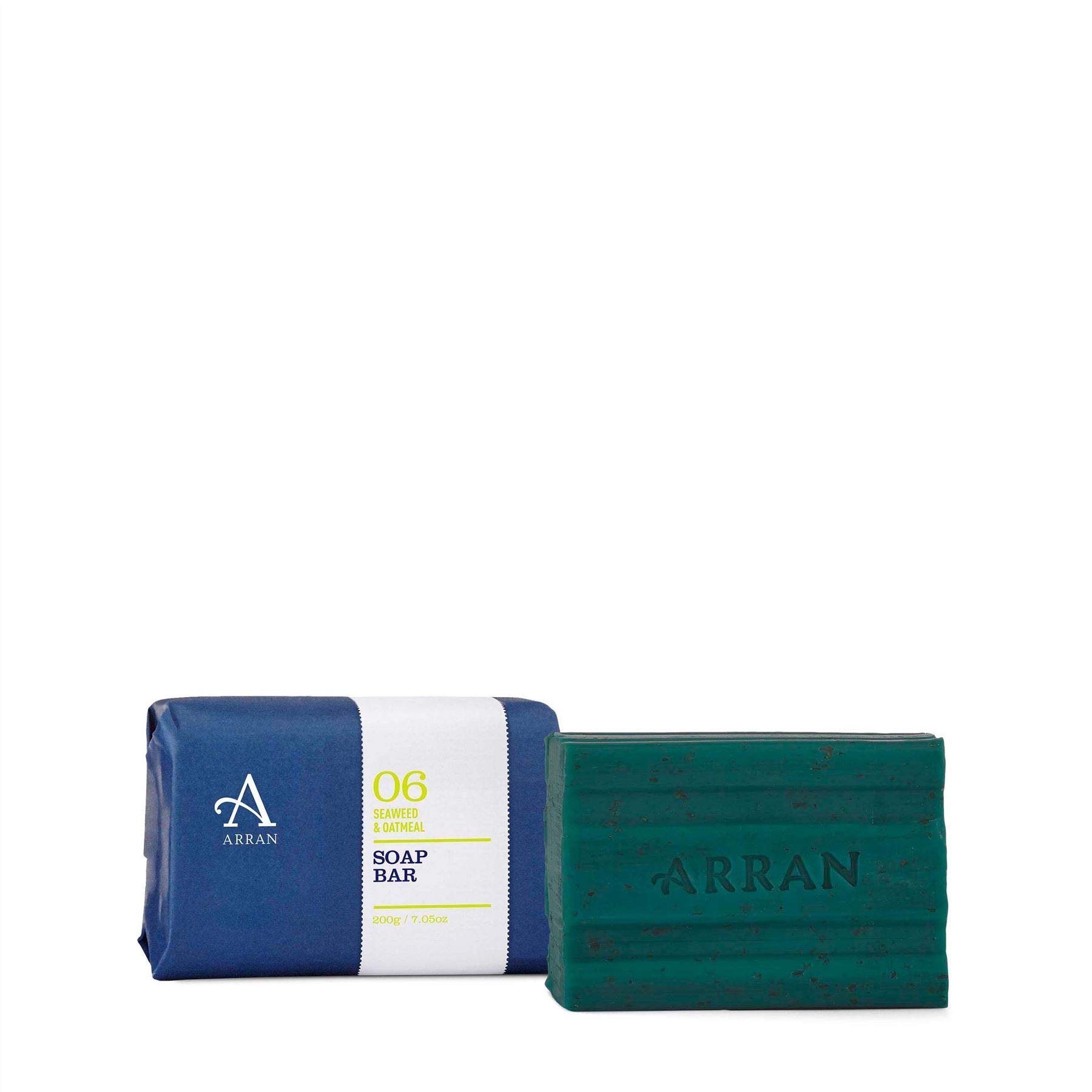 Arran Sense of ScotlandNourishing Seaweed & Exfoliating Oatmeal Solid Soap Bar (200g/7.05oz) Bright, Soft, Smooth & Supple