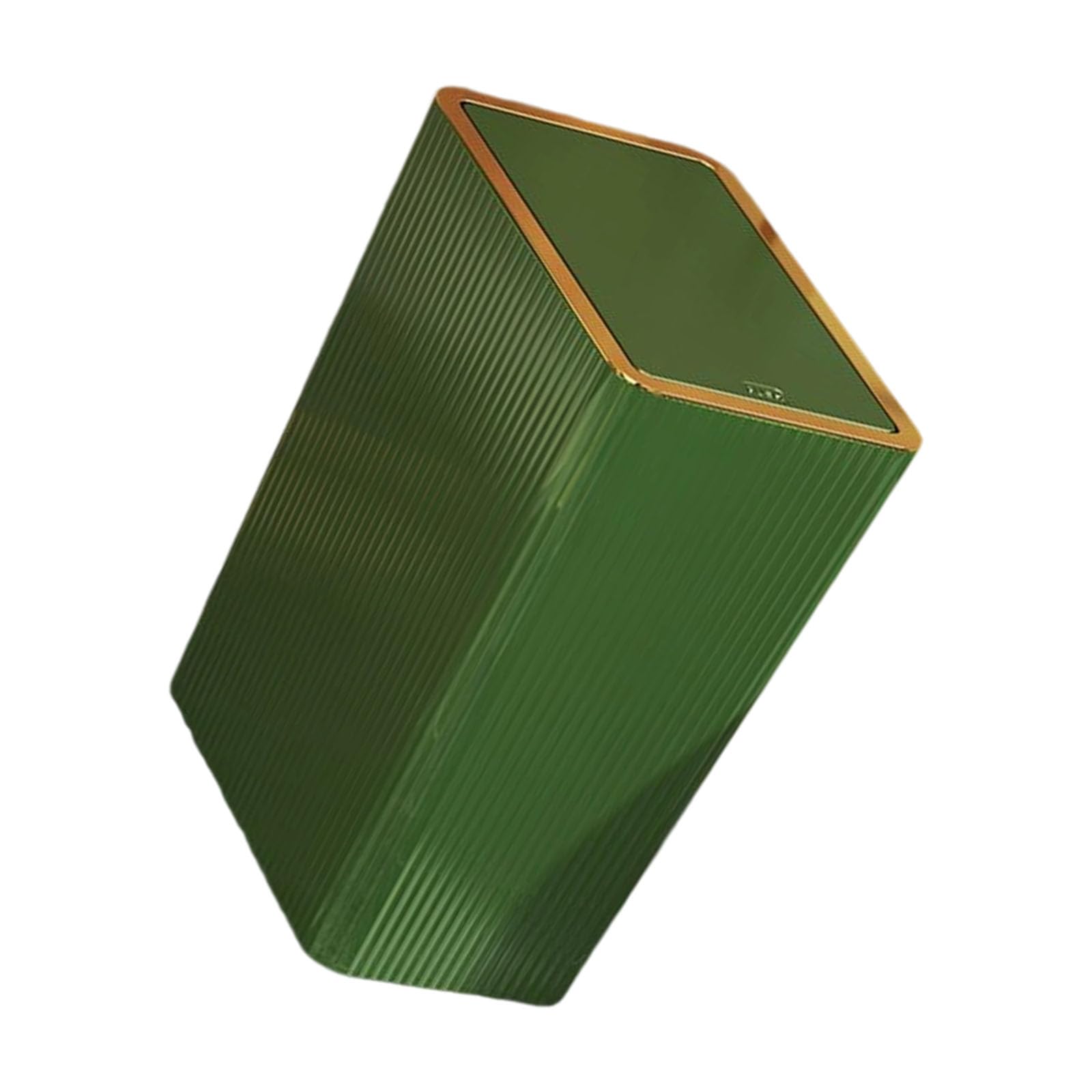 Buxuaaaa Green Press Lid Waste Basket Large Capacity Bathroom Bedroom Trash Bin Leakproof Design Household Use Waist Container Waste Bin With Cover