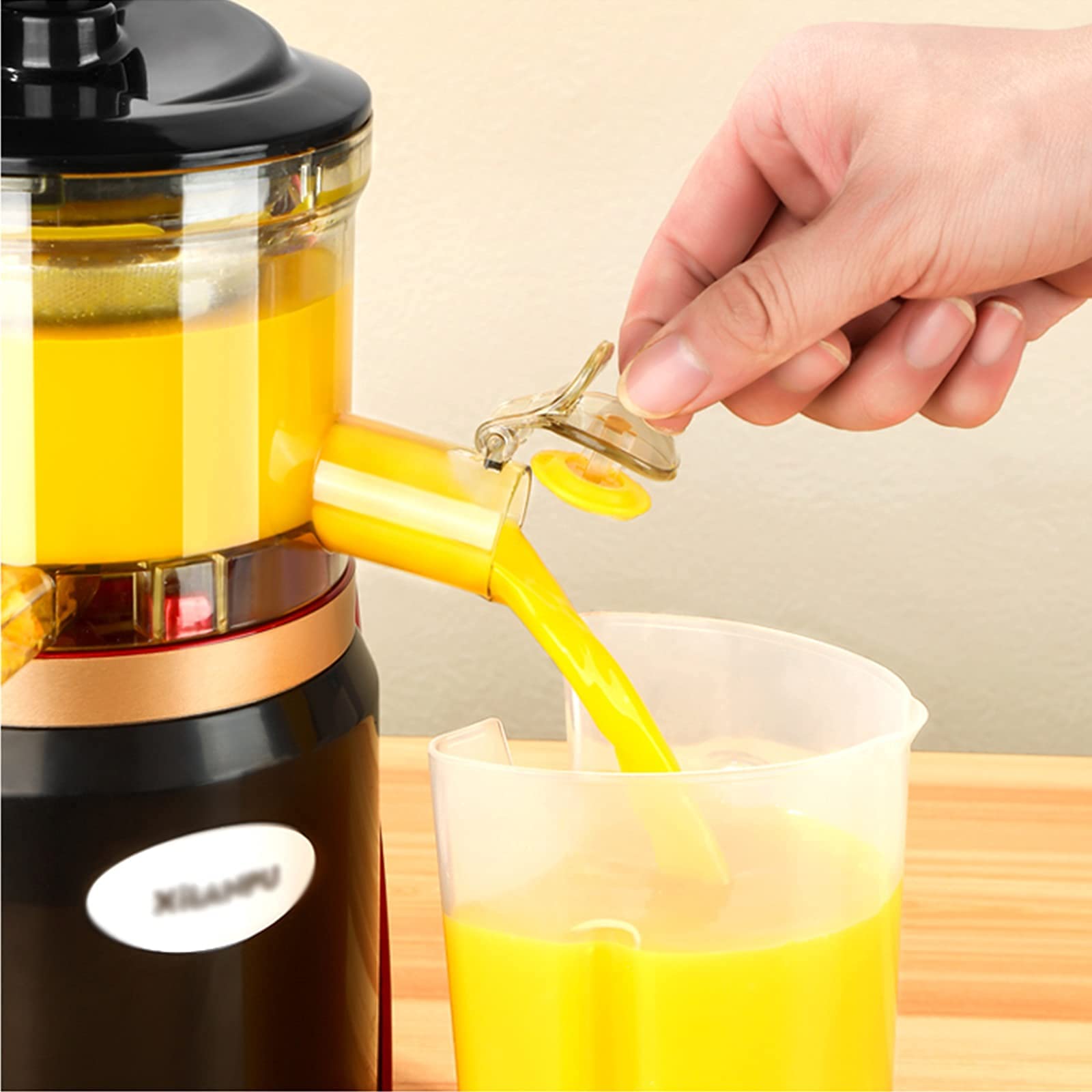 Estrattore di Succo a masticazione lenta per Frutta e Verdura, Macchina per spremitura a Freddo Facile da Pulire, estrattore di Succo di Frutta con resa del Succo del 98%, Succo Puro