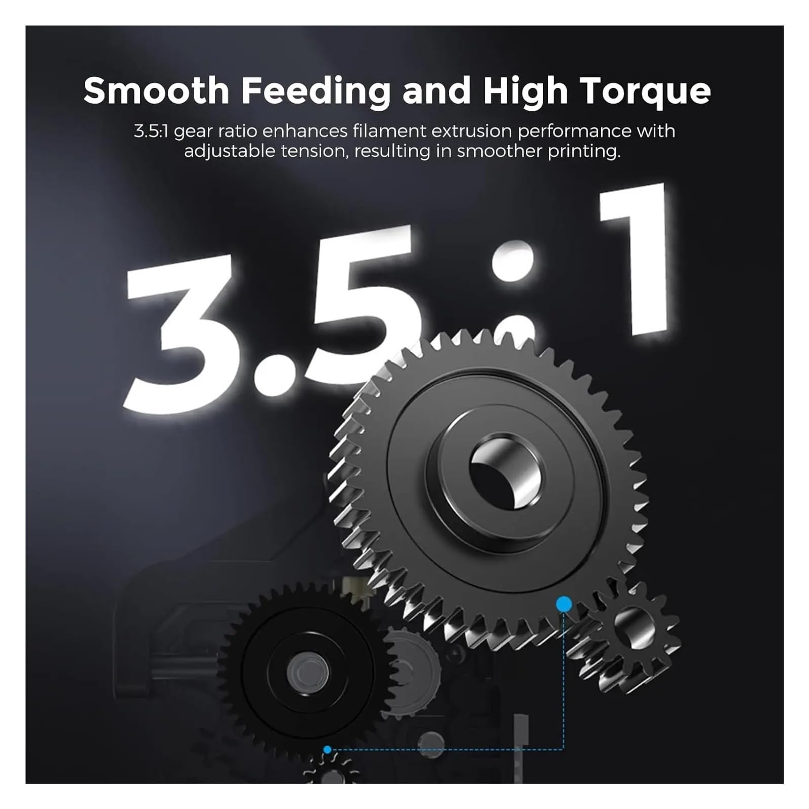 Estrusore Doppio Ingranaggio SE Compatibile con Creality Ender 3/5/CR10 | Sistema Direct Drive, Doppio Ingranaggio, Flusso Filamento Stabile, Facile Installazione, Parte 3D(Ender)