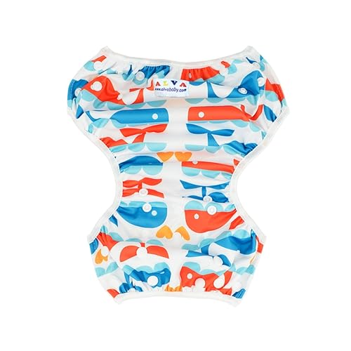 Miniatura 3 de Alva Pañales de bebé para nadar paquete de 2 unidades talle único reutilizable lavable y ajustable de 0 a 36meses Tamaño de 10 a 40 lbs para