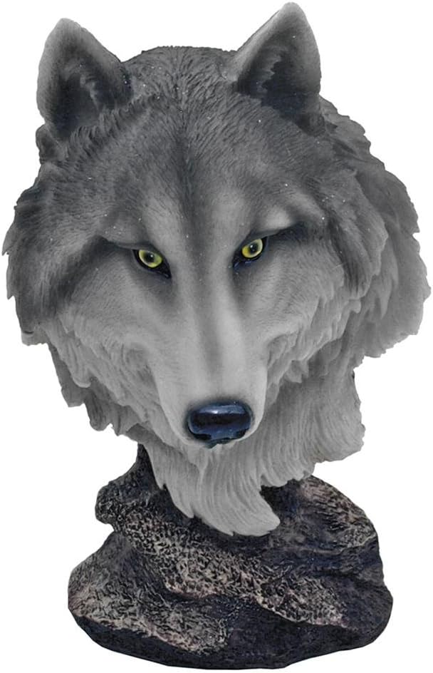 Pack Leader Wolf Head Bust