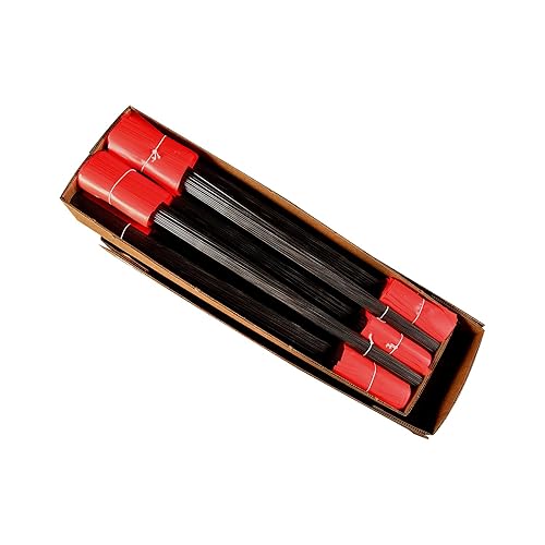 Miniatura 2 de Bandera de marcado de vinilo naranja fluorescente liso - 4  x 5  con bastón de alambre de 36 pulgadas - Caja de 1000